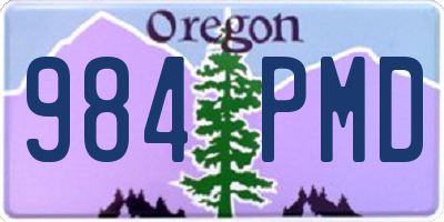OR license plate 984PMD