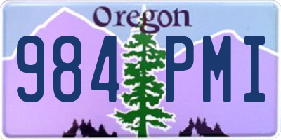 OR license plate 984PMI