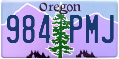 OR license plate 984PMJ