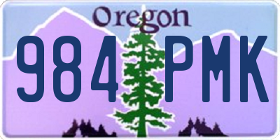 OR license plate 984PMK