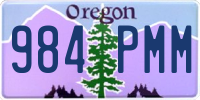 OR license plate 984PMM