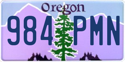 OR license plate 984PMN