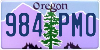 OR license plate 984PMO