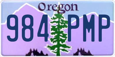 OR license plate 984PMP