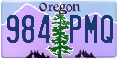 OR license plate 984PMQ