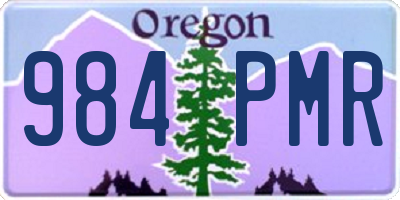 OR license plate 984PMR