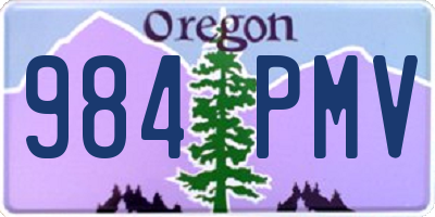 OR license plate 984PMV