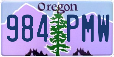 OR license plate 984PMW