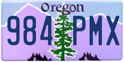 OR license plate 984PMX