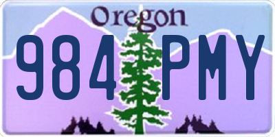OR license plate 984PMY