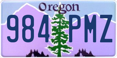 OR license plate 984PMZ