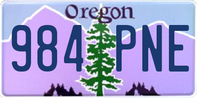OR license plate 984PNE