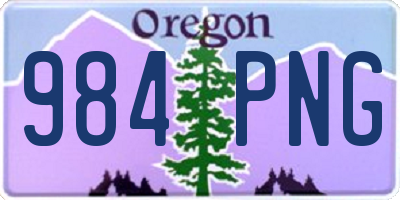 OR license plate 984PNG