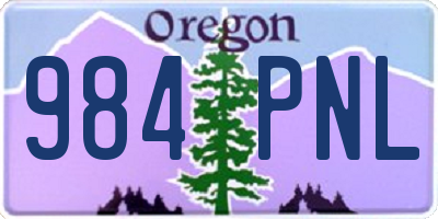 OR license plate 984PNL