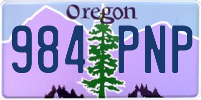OR license plate 984PNP