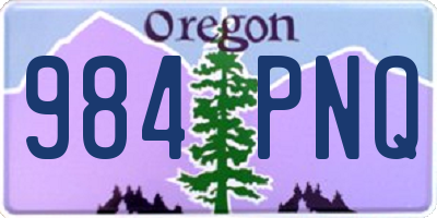 OR license plate 984PNQ