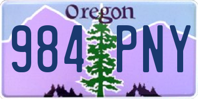 OR license plate 984PNY