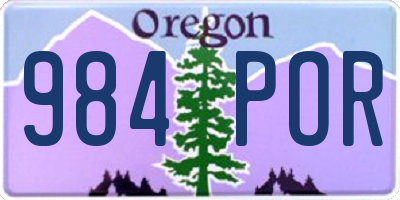 OR license plate 984POR