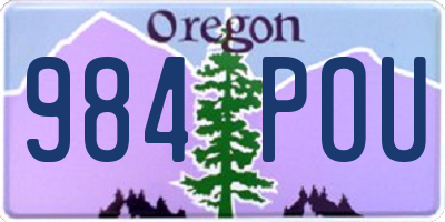 OR license plate 984POU