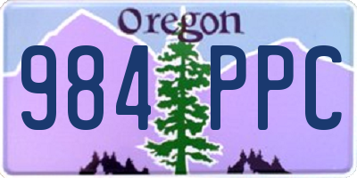 OR license plate 984PPC