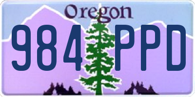 OR license plate 984PPD
