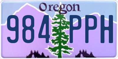 OR license plate 984PPH