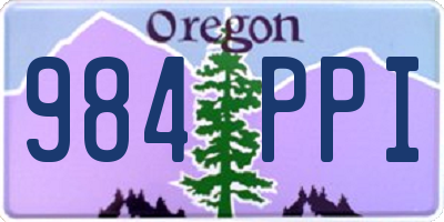 OR license plate 984PPI