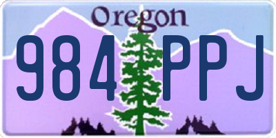 OR license plate 984PPJ