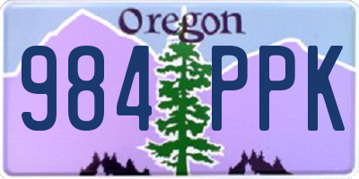 OR license plate 984PPK