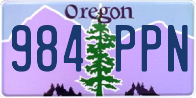 OR license plate 984PPN
