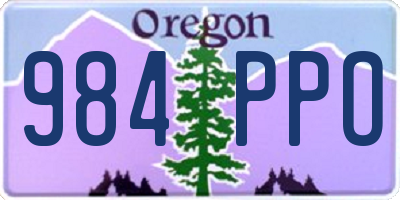 OR license plate 984PPO