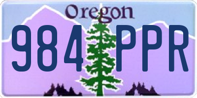 OR license plate 984PPR