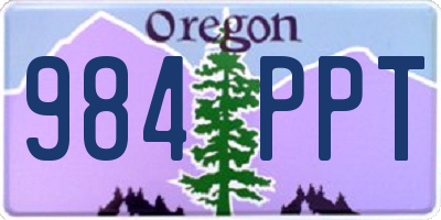 OR license plate 984PPT