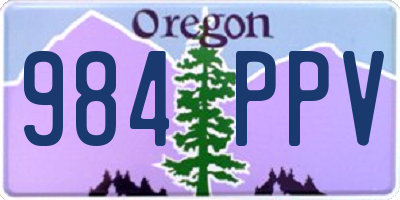 OR license plate 984PPV