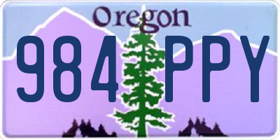 OR license plate 984PPY