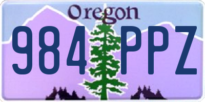 OR license plate 984PPZ