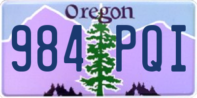 OR license plate 984PQI