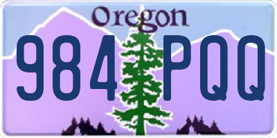 OR license plate 984PQQ