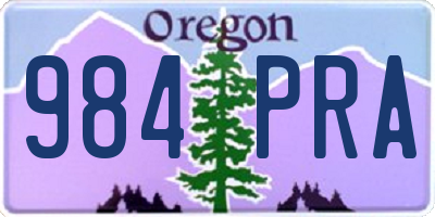OR license plate 984PRA