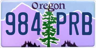 OR license plate 984PRB