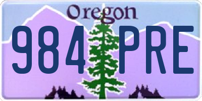 OR license plate 984PRE