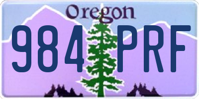 OR license plate 984PRF