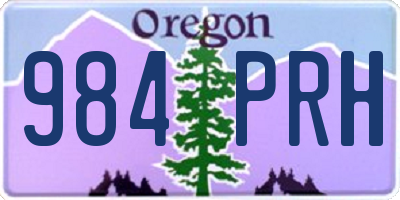 OR license plate 984PRH
