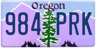 OR license plate 984PRK