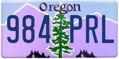 OR license plate 984PRL
