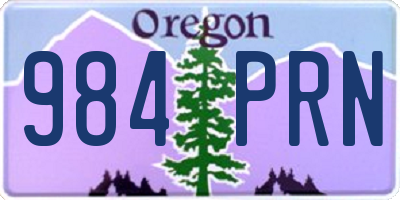 OR license plate 984PRN