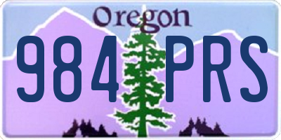 OR license plate 984PRS