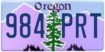 OR license plate 984PRT