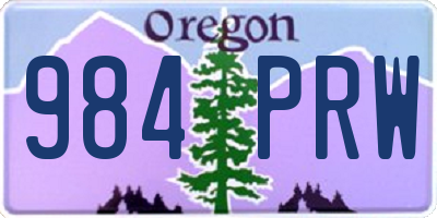 OR license plate 984PRW