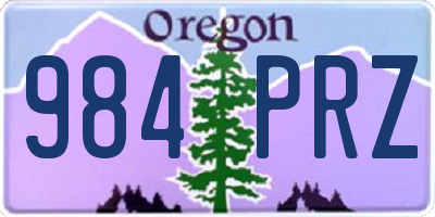 OR license plate 984PRZ
